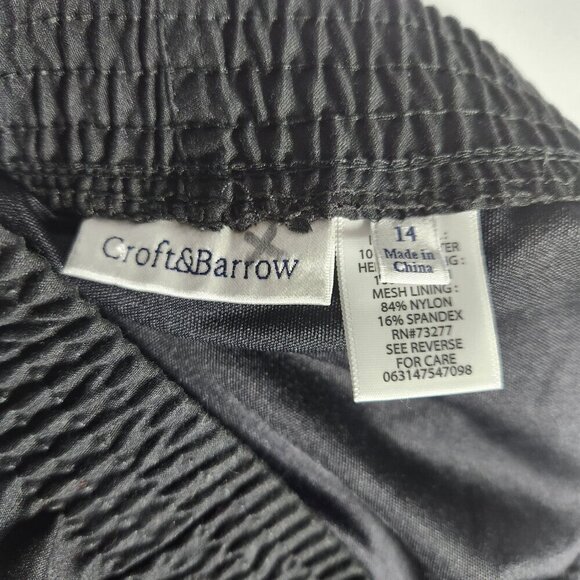 Croft and Barrow Tummy Slimmer Charcoal/Black Shorts Size 14 - Picture 6 of 10